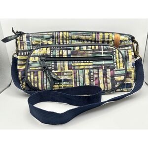 Donna Sharp Quilted Crossbody Bag Multi Color Patchwork Built In Wallet Clutch
